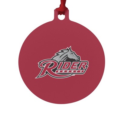 Rider University Primary Logo Aluminum Holiday Christmas Tree Ornament