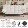 Dyonery 71" Convertible Futon Sofa Bed,Modern Linen Futon Couch with Detachable Cushion,Adjustable Backrest & Armrest - 3 of 4