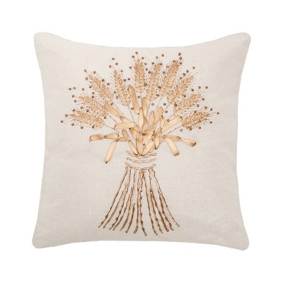 C&F Home Wheat Sheath Ribbon Art Pillow