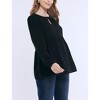 Women's Long Sleeve Empire Waist Keyhole Woven Blouse | Motherhood Maternity - 3 of 4
