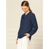 Allegra K Women's Work Office Long Sleeve Button Decor Elegant Bow Tie Neck Blouse - 4 of 4