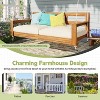 Patio Wooden Twin Size Porch Swing Daybed Frame, Garden Swing Bench with Hemp Ropes for Backyard, Outdoor - ModernLuxe - 4 of 4