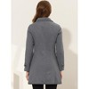INSPIRE CHIC Women's Peter Pan Collar Single Breasted Winter Long Overcoat - 4 of 4