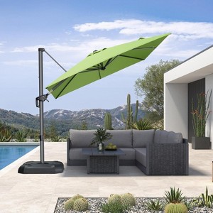PURPLE LEAF 8 Feet Patio Umbrella Outdoor Cantilever Square Umbrella Aluminum Offset Umbrella with 360-degree Rotation for Garden Deck Pool Patio - 1 of 4