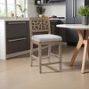 Starlight Canyon Home,Gray Upholstered Counter Stool with Solid Wood Legs for Kitchen Islands - 2 of 4
