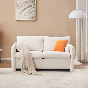 NicBex Modern Plush Chenille Single Sofa Couch with Pillows,Upholstered Ergonomic Reading Sofa Chair for Living Room,Bedroom - 1 of 4
