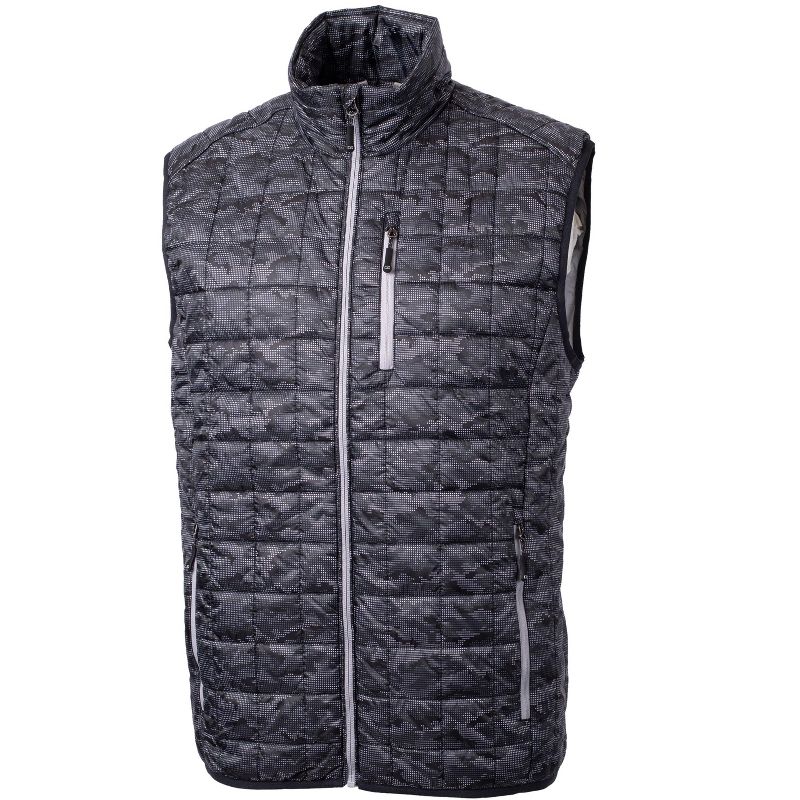 Cutter & Buck Rainier PrimaLoft® Mens Eco Insulated Full Zip Printed Puffer Vest, 1 of 3