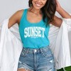 Simply Sage Market Women's Varsity Sunset Chaser Racerback Graphic Tank - 2 of 3