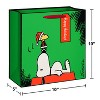 American Greetings 10"x5"x10" Peanuts Large Square Snoopy and Woodstock On Green - 4 of 4