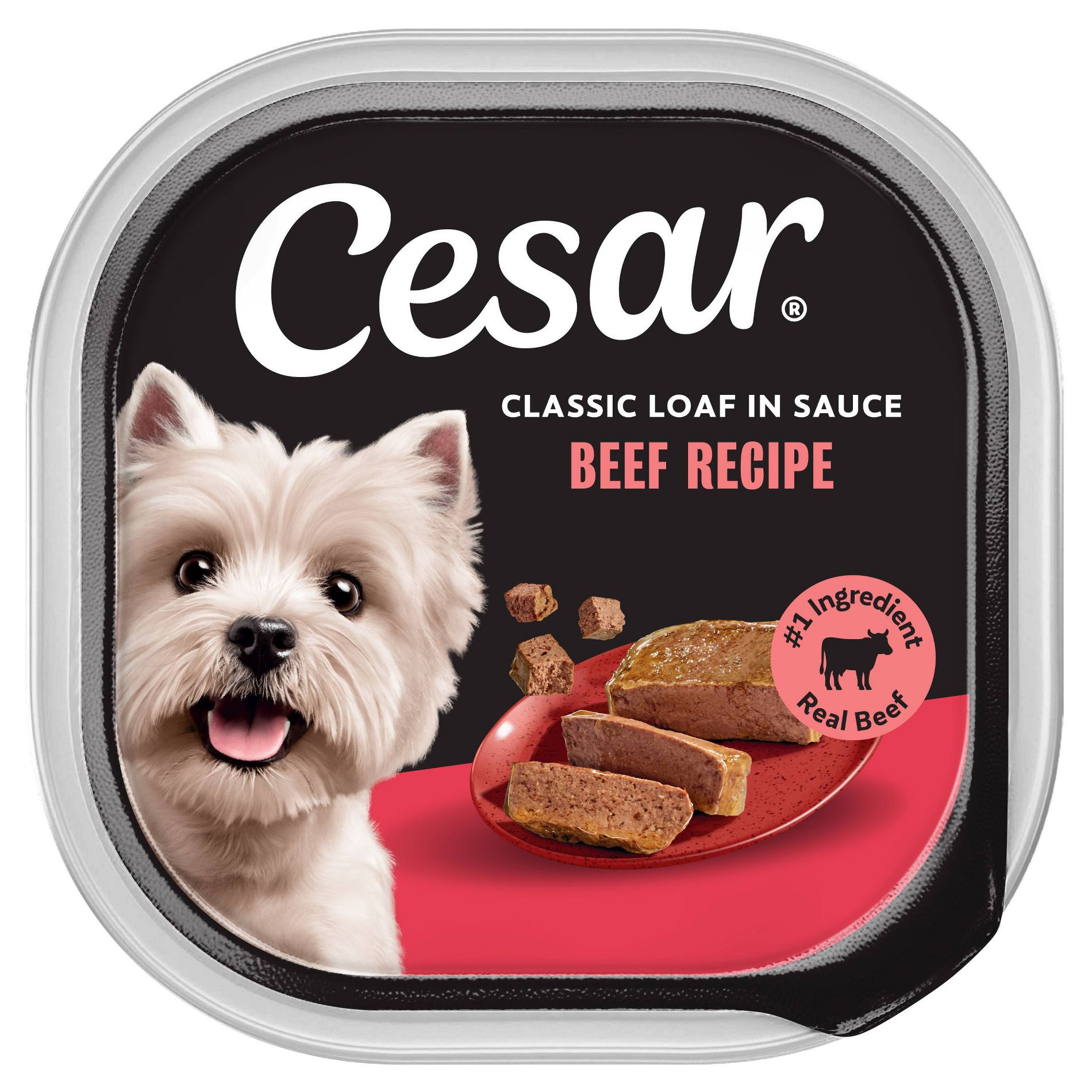 Cesar Classic Loaf in Sauce Beef and Gravy Flavor Small Breed Wet Dog Food - 3.5oz