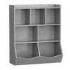 Kids Bookshelf and Toy Storage, 3-Tier Wooden Toy Storage Unit with Shelves and Compartments, Freestanding Kids Bookcase for Playroom, Bedroom - 4 of 4