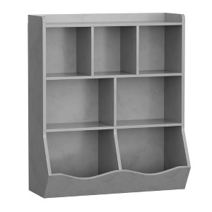 Toy Storage Cabinet, Three-Tier Kids Bookshelf and Bookcase for Storage Books and Toys, Multi Shelf with Cubby Cabinet - 1 of 4