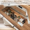 SinCiDo 48" Farmhouse Corner Vanity Desk, w/ 3 Way Mirror & Lights, Charging Station, Glass Tabletop, 3 Drawers and 2 Lockers, Bedroom Dressing Table - 4 of 4