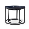 Sapphtopaz Modern Nesting Coffee Table, Round Coffee Tables for Living Room with Metal Frame Center Table for Living Room, Bedroom - 2 of 4