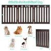 Costway 24'' Folding Wooden Freestanding Dog Gate Pet Gate W/360° Flexible Hinge Espresso/White - 3 of 4