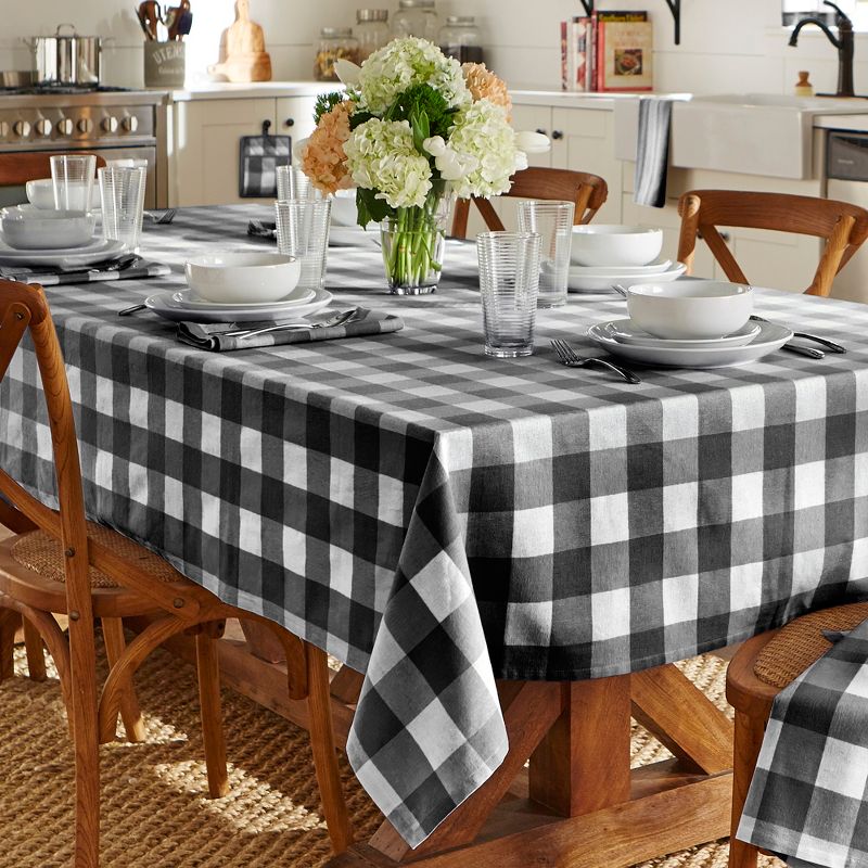 Farmhouse Living Buffalo Check Tablecloth Collection - Elrene Home Fashions, 3 of 4