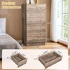 Karl Home Large 7-Drawer Dresser for Bedroom and Chest of Drawers with Sturdy Construction Wood Storage Organizer for Closet In Grey - 2 of 4