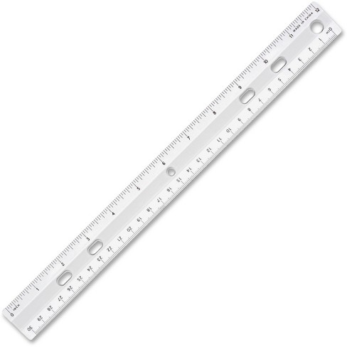 Sparco Standard Plastic Ruler 12 Long Holes For Binders Clear 01488 :  Target