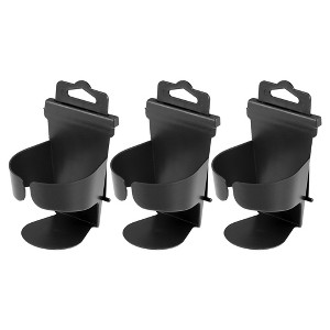 Unique Bargains Car Cup Holder Stand for Car Door Window Adjustable Hook Universal Black 3 Pcs - 1 of 4
