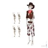 Yescom 5.4 Ft Life Size Cowboy Skeleton with 4 Pcs Mermaid Skeleton Halloween Decorations Party 2025 Brown - 2 of 4