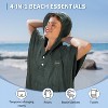 Tirrinia Wearable Stylish Beach Towel, Surf Cape Changing Towel Swim Robe with Hood, Portable Dressing Room, Pool Surfing Beach Must Haves - 3 of 4