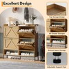 4 Drawer Shoe Cabinet, Four-Door Organizer, Compact Wooden Design, Space-Saving Entryway Cabinet, Modern Living Room Furniture - 4 of 4