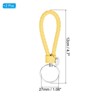 Unique Bargains Braided PU Leather Wallet Keychain with Stainless Steel Key Rings 2 Pcs - 2 of 3