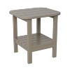 Merrick Lane 3pc Set with 2 Adirondack Chairs/Side Table for Indoor/Outdoor Use in Brown - 3 of 4