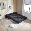 Modular Chaise Lounge Freely Combinable Sleeper Sofa Bed Daybed Lazy Sofa Couch, Space-saving, Chenille Upholstered-ModernLuxe - 3 of 4