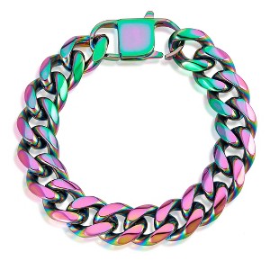 Crucible Men's 14mm Curb Chain Stainless Steel Bracelet 8.5" - 1 of 4