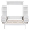 YOOCOZZ  Full Size Murphy Bed with Shelves, Drawers, and LED Lights - 4 of 4