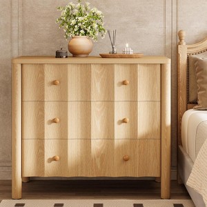 Hommoo 3-Drawer Nightstand - 1 of 4