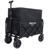 CAVINAS Expandable Dual-Layer Shopping Cart,Lightweight Folding Wagon with 100% Extra Space,Utility Cart for Camping,Shopping,Sports,Gardening - 2 of 4