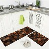 Chery Life Retro Wood Grain Kitchen Mat Set - Soft, Non-Slip - 2 of 4