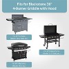 Griddle Cover for Blackstone 36 Inch Griddle with Hood, 5482 Waterproof BBQ Cover with Double Straps, Lightweight & Fade Resistant, Black, SHINESTAR - 3 of 4