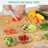 LunaLulinlk 8-Pack Glass Lunch Boxes, Food Storage Containers with Lids, Glass Lunch Boxes, Airtight Bento Boxes, Multicolor - 4 of 4