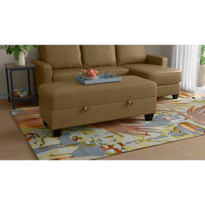 NicBex Storage Bench Ottoman with Padded Seat Storage Fabric Accent for Bedroom and Entryway