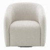 Royal Hampton Swivel Accent Chair, Modern Style Rounded Back, Warm Beige Linen - 4 of 4