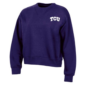 NCAA TCU Horned Frogs Women's Fashion Fleece Sweatshirt - 1 of 3
