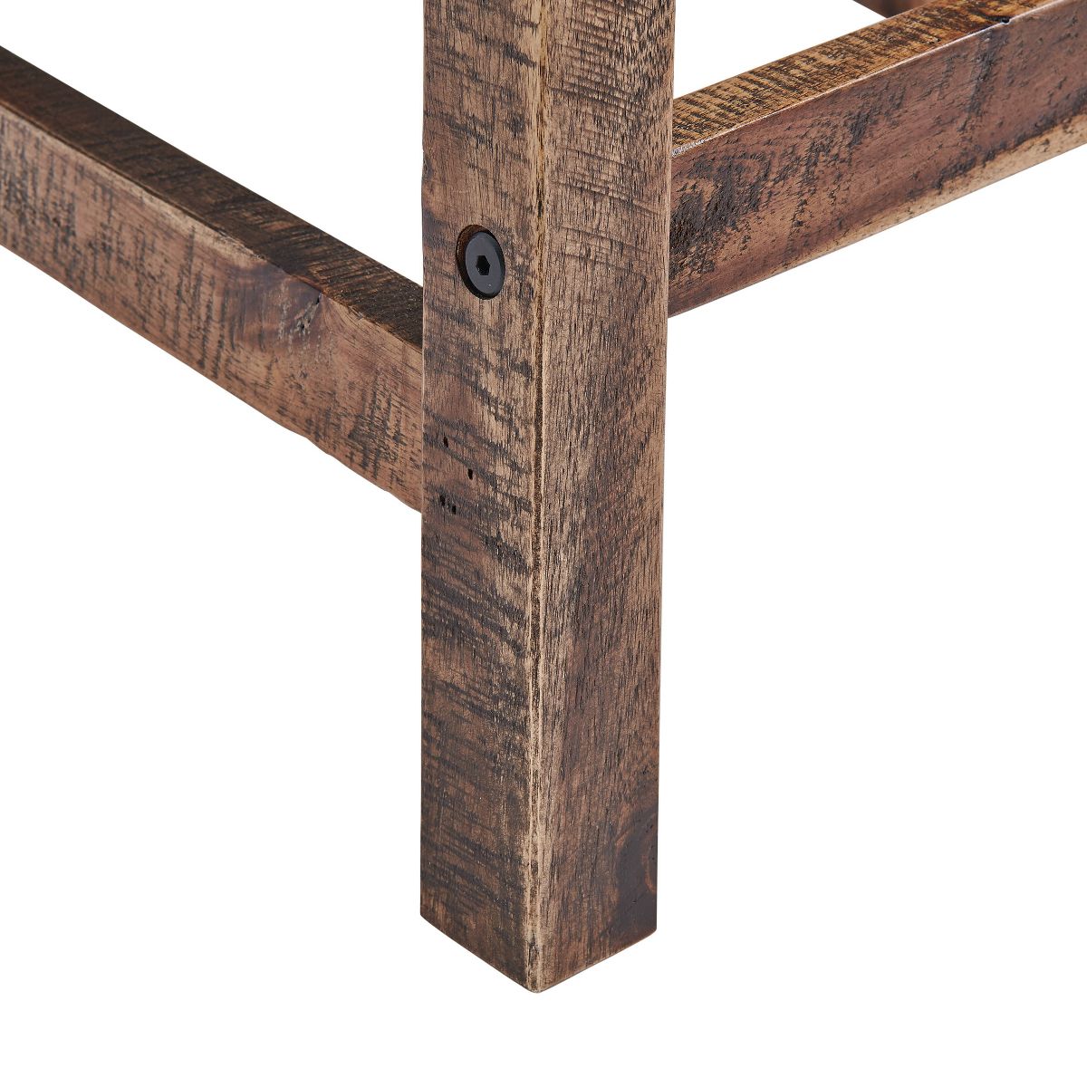 20" Durango Industrial Wood Counter Height Barstool Dark Brown - Alaterre Furniture: Rustic Acacia Frame - thumbnail 10
