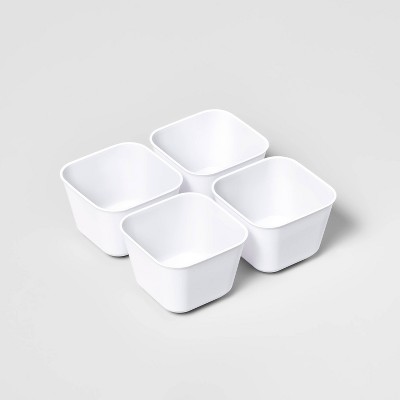 Large Decorative Plastic Bin with Cutout Handles White - Brightroom™