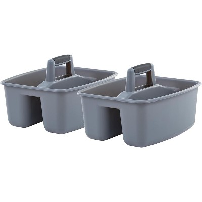 Rough and Rugged All-Purpose Cleaning Caddy, Heavy-Duty Tote Organizer for Cleaning Supplies and Tools, 2 Count Set