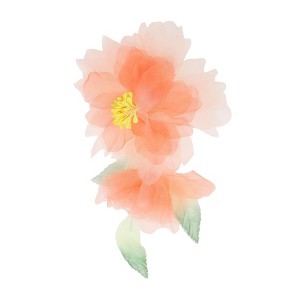 Unique Bargains Flowers Pattern Hair Clip 5.71"x3.74" Orange-red 1 Pc - 1 of 4