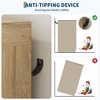 Wood Armoire Wardrobe Closet with 4 Drawers and Door - 43.3" H Bedroom Cabinet with Hanging Rod, Clothing Storage, Dresser with Storage Closet - 4 of 4