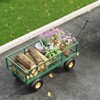 Garden Cart Steel Heavy Duty 900 LBS Yard and Garden Wagon with 10 inch Tire and Handle Attach to ATV or Tractor for Lawn Camping Farm Yard - 4 of 4
