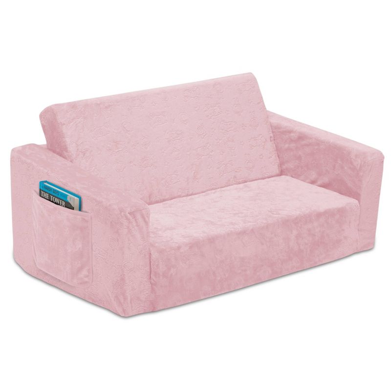Delta Children Kids&#39; Serta Perfect Sleeper Extra Wide Comfy 2-in-1 Flip Open Convertible Sofa to Lounger - Pink, 5 of 11