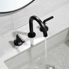 CLIHOME Hexagon 8 in. Widespread Double-Handle 3-Hole Brass Bathroom Sink Faucet With Hose - 3 of 4