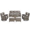 Buenhomino Patio Furniture Set with Fire Pit, Outdoor Wicker Furniture, 8 Pieces Deep Seat Rattan Conversation Sofa Sets with 6-inch Thicked Cushions - 2 of 4