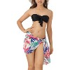 HAPPY BAY Women's Beachwear Summer Bikini Wraps Beach Wrap Sarong Swimwear Swim Skirt Pareo Coverups for Women One Size Multicolored, Leaves - 2 of 4