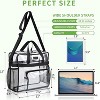 Transparent multifunctional handbag,crossbody bag with large capacity,portable travel bag,front compartment,double-sided mesh pockets - 2 of 4